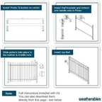 weatherables livingston aluminum fence kit – diy kit, side view