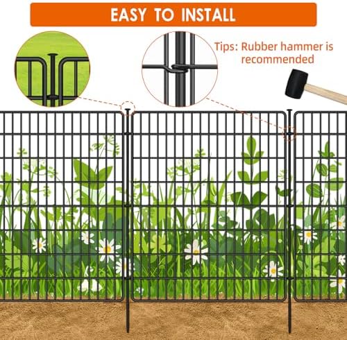 15 panels no dig fence with gate, 32 showing dimensions