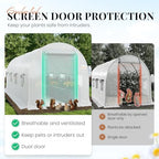 king bird premium 15x7x7 ft greenhouse for outdoors, side view
