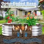 galvanized raised garden bed outdoor, 4x2x1ft(2pack) metal heavy, side view