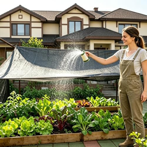 garden shade cloth suitable for plants outdoor vegetables, side view