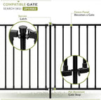zippity 24in zurich fence kit, poly-steel diy no, close-up detail