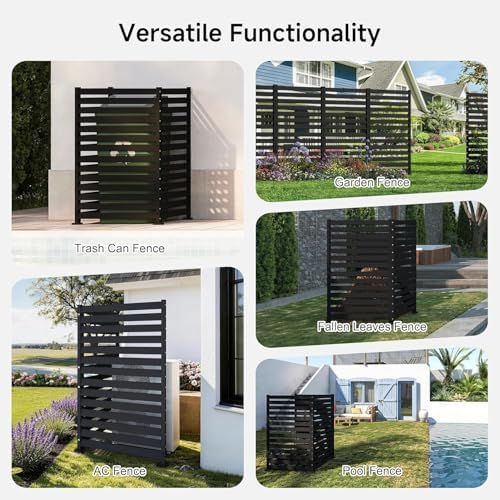 air conditioner fence 1 panel, 60" h x, front angle view