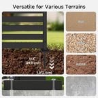 no dig privacy fence 3 panels, 42" h, side view