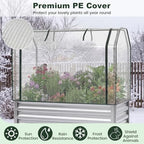 giantex raised garden bed with legs & greenhouse shown in use
