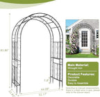 outvita 7ft metal garden arch arbor, black trellis on a desk or shelf