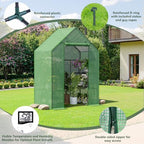 small greenhouse for outdoors, walk-in plant greenhouse with showing dimensions