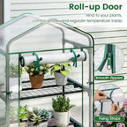 giantex mini greenhouse indoor outdoor, 27" x 19" showing dimensions