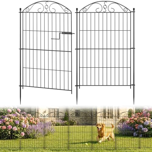 10 panel no dig decorative garden fence with, view 9