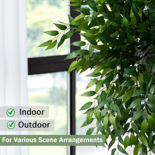 mizii 36pcs italian ruscus artificial greenery stems silk, side view