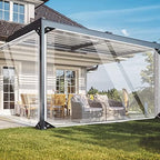 clear vinyl outdoor curtains for patio waterproof gazebo showing dimensions