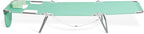 Ostrich 4-Position Outdoor Chaise Lounge w/Face Cushion & Arm Holes, Teal - Lightweight Folding Lounger w/Adjustable Reclining Backrest, Portable w/Carry Strap, 250 lb Weight Capacity