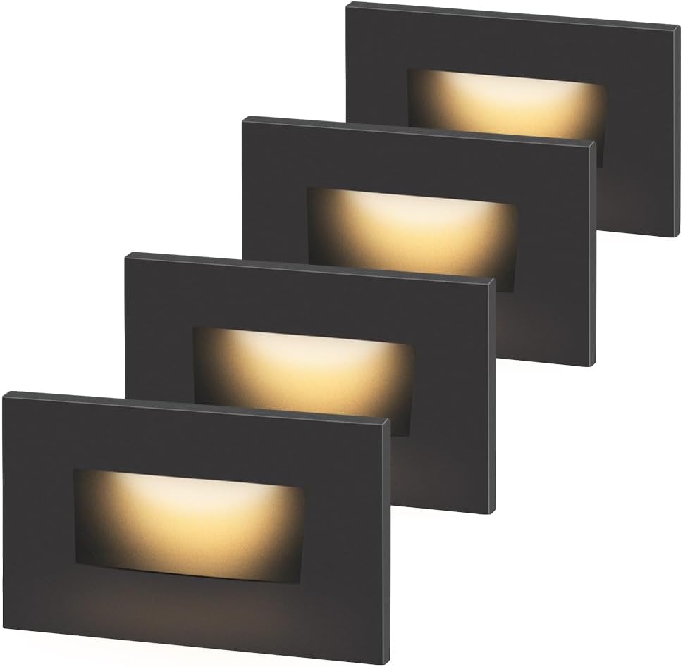 kadision 120v dimmable led step lights, 3000k/4000k/5000k, 4-pack, main product view