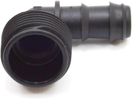 S&M 544200 Threaded Elbow 16mm x 3/4" Drip Irrigation, Black