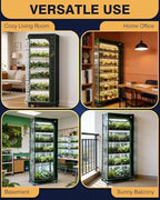 pyy indoor greenhouse with grow light - 6, front angle view