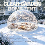 12.5ft garden dome tent, geodesic dome greenhouse with shown in use