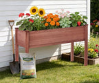 48x24x30 inch raised garden bed with legs, elevated shown in use