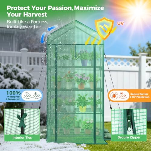 mini greenhouse with screen roof, ohuhu upgraded portable, package contents