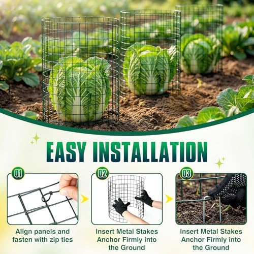 17" x 12" tall round plant cage, side view
