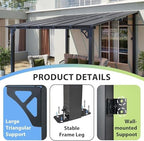 aoxun premium gazebo aluminum frame & polycarbonate panel on a desk or shelf