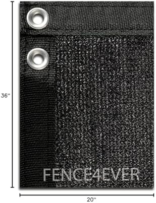 6' x 50' 3rd gen black fence privacy, view 9