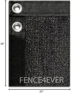 6' x 50' 3rd gen black fence privacy, view 9