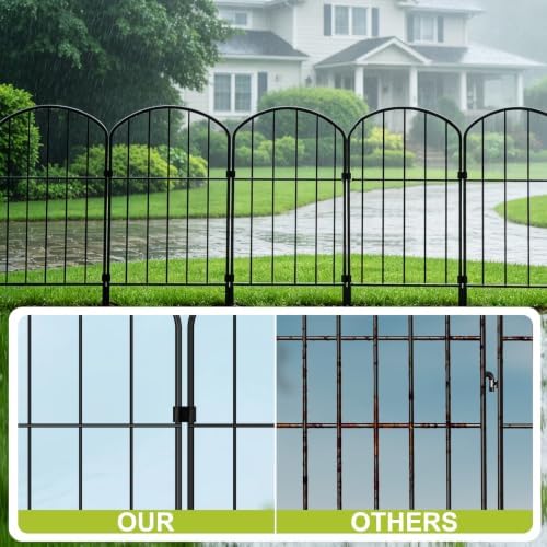 decorative garden fence 24in (h) x 21ft (l), side view