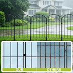 decorative garden fence 24in (h) x 21ft (l), side view