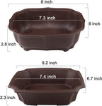 muzhi 2 pack 8" unglazed ceramic bonsai tree shown in use