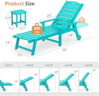 lue bona outdoor chaise lounge chair, 5‑position, 2-piece shown in use