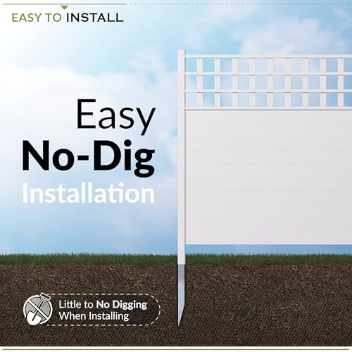 zippity keswick privacy screen and fence, white vinyl shown in use