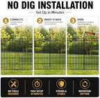 no dig garden fence, dog fencing outdoor for, front angle view