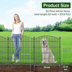 10 panel no dig decorative garden fence 32" shown in use