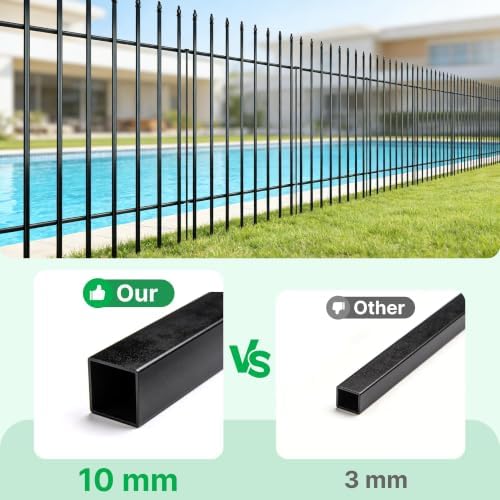 thealyn 36"h x 28"w metal garden fence, no on a desk or shelf