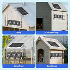 5.5" solar chicken coop fan 3 kit, 30w, side view