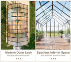 24x10x10 ft large greenhouse for outdoor, easy assembly shown in use