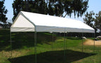 12'x40' extra heavy duty white tarp shown in use