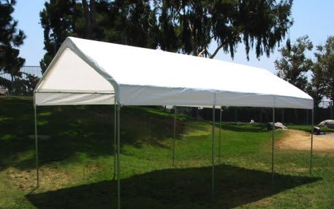 12'x40' extra heavy duty white tarp shown in use