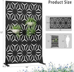 metal privacy screen for outdoor freestanding privacy screens, close-up detail
