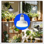 Barrina OG11A Grow Light Bulbs for Indoor Plant, 4000K 11W, 1 Pack, White | Integrated Dimming & Timing, E26 Plant Light Bulb, Full Spectrum, High PPFD for Seeds and Greens