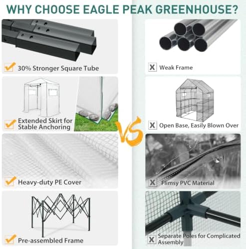 eagle peak 6x4 easy setup small pop up, front angle view