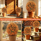 grooy artificial boxwood topiary ball trees with ground, package contents