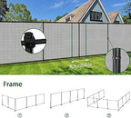 5'hx12'w outdoor freestanding privacy screen fence panels with showing dimensions