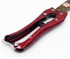 Grass Shear Sheep Shear Alpaca Shear - Coated Wear-Resistant Handle, Manganese Steel Double Blade, Strong Spring Suitable For Cattle And Sheep and Horse Hair Hand-Cut (Red 10.2 inches)