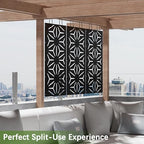 cofar metal privacy screen outdoor 72" h×44" w on a desk or shelf