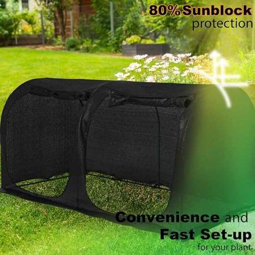 large tunnel 8.2'x4' sunshade cloth gardening net,easy set, side view