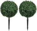 homcom 1.3ft (15.7") artificial boxwood topiary ball bush, main product view
