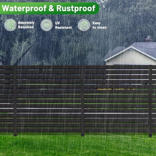 no-dig metal privacy fence screen, 48" h ×, package contents