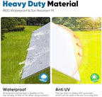 quictent 10x20 ft heavy duty car canopy galvanized, front angle view