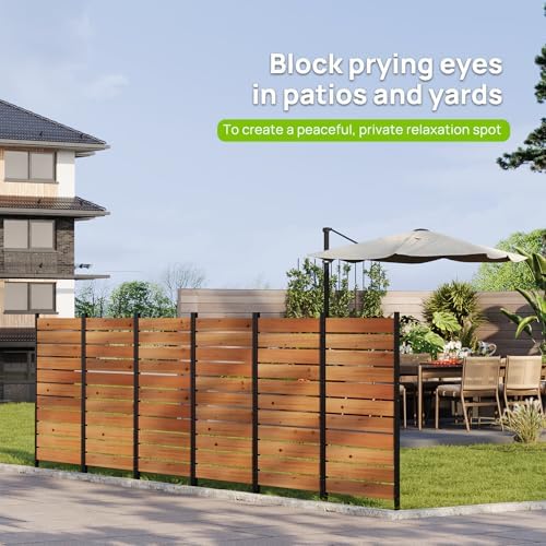 wood privacy fence screen outdoor privacy panels ac on a desk or shelf